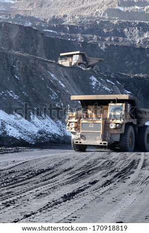 Heavy mining truck .