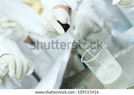 chemistry test, scientists working in laboratory testing