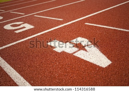 track number, track numbers on red rubber racetracks