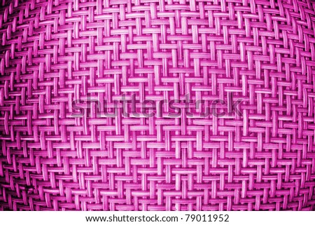 Texture of rattan basket, Pink close-up texture of rattan basket.