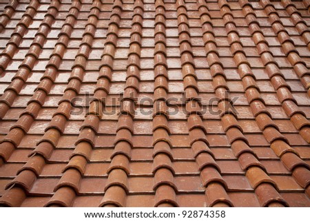 texture of roof, texture of brown rooftop in temple.