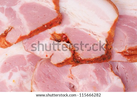 Bacon sliced as  fine  food  background