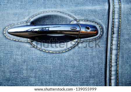Door handle of the car