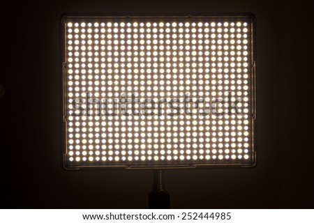 LED video light with variable color temperature.