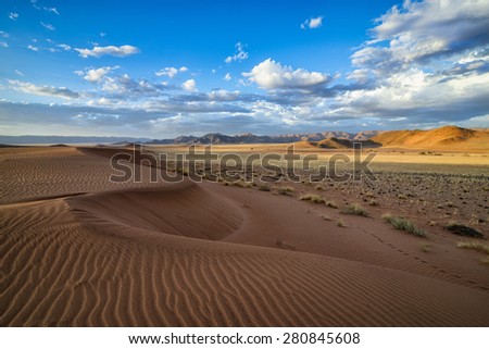 Quietness that one can hear just before sunset in the Namib Desert.