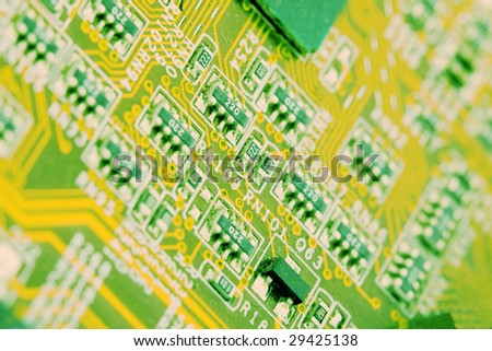 Close-up of computer component - motherboard