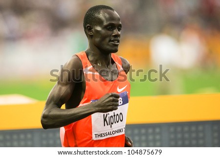 THESSALONIKI, GREECE - SEPTEMBER 12:IAAF / VTB Bank World Athletics Final 2009 Kenyan long-distance runner Mark Kiptoo on September 12, 2009 in Kaftatzoglio stadium, Thessaloniki, Greece