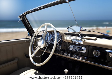 Vintage retro car interior