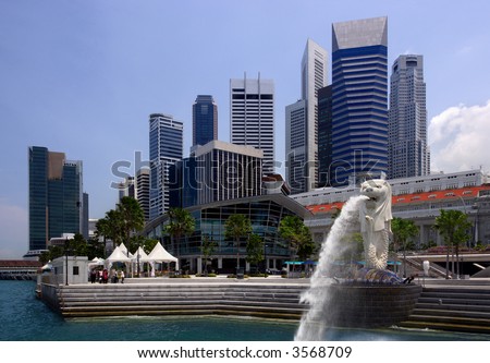 View of Singapore city,