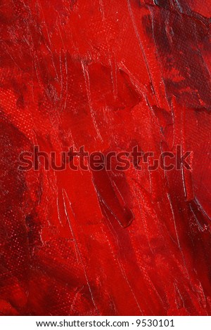 Abstract red oil painting - Image is a section of an abstract painting created by me.