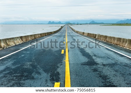 Long road through big lake