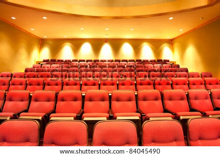 Theater seats in movie hall
