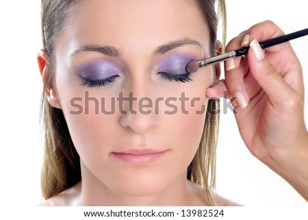 How To Apply Eye Makeup Diagram. applying violet eye shadow