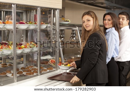 buffet self-service food display