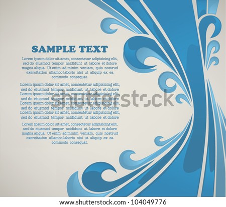abstract vector background for your text with image of stylized wave abstract vector background for your text with image of stylized wave