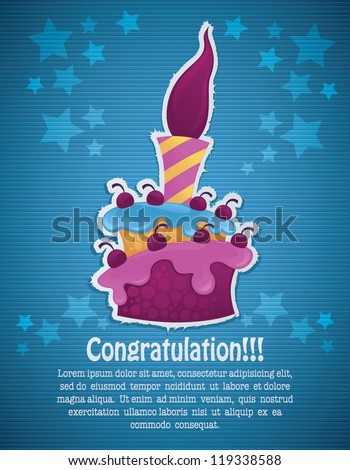 vector background with image of birthday cake candle and place for your text eps 10 vector background with image of birthday cake candle and place for your text eps 10