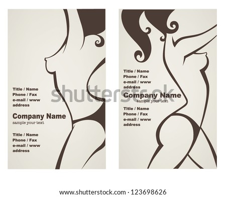 vector collection of business cards or posters for beauty salon, hairdressers or plastic surgery
