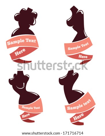 Are you so beautiful today, vector collection of woman emblems for beauty salon of plastic surgery
