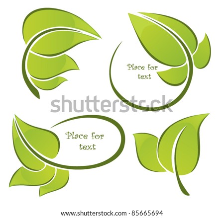 vector collection of leaf frames vector collection of leaf frames