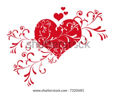 Cute valentine's day heart vector 