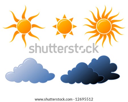 weather icons. stock vector : Weather icons