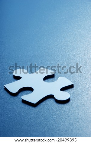 Close up shot of a  puzzle piece