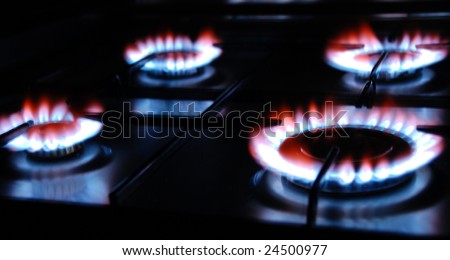 Gas Flame of a Gas Range