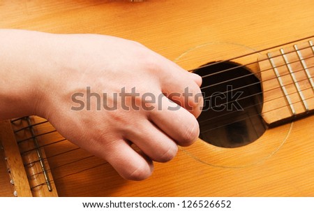art music instrument guitar strings actor hands.