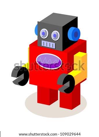 vector icon robot - stock vector