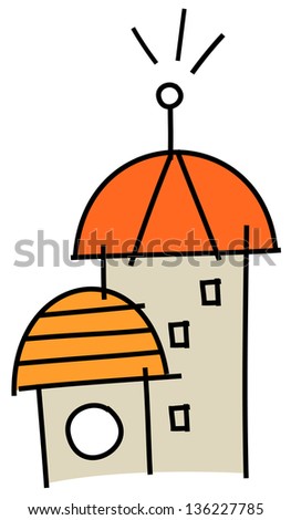 Vector illustration of a castle