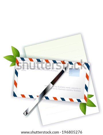 The view of letter envelope