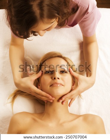 stock photo attractive lady getting spa treatment in salon
