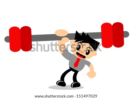 illustration vector graphic of cartoon character businessman in activity - stock vector