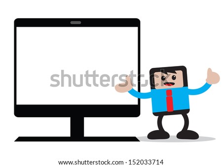 illustration vector graphic of businessman cartoon character in activity - stock vector