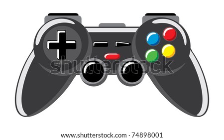 joystick icon created by vector - stock vector