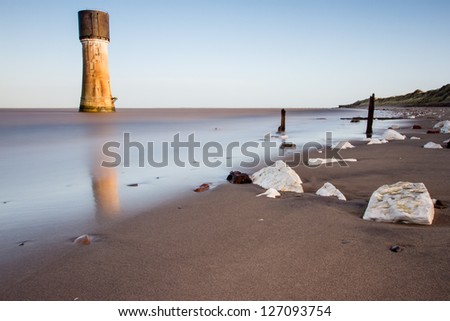 Spurn Point old disused lighthouse, East Yorkshire