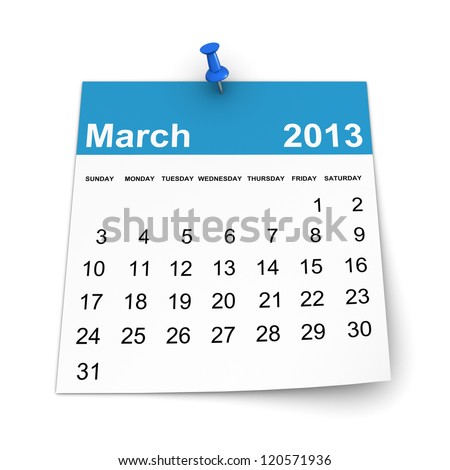Calendar 2013 March Calendar 2013 March
