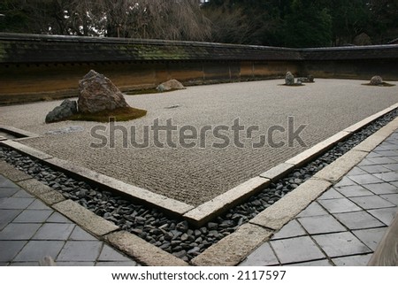 Japanese Rock Garden, Kyoto, Japan