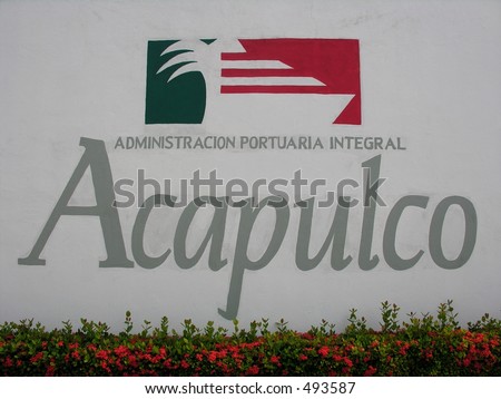 The sign of Acapulco - the great mexican city on the pacific ocean
