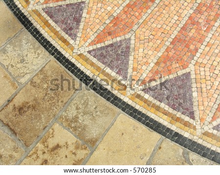 Terracotta tiles on a floor