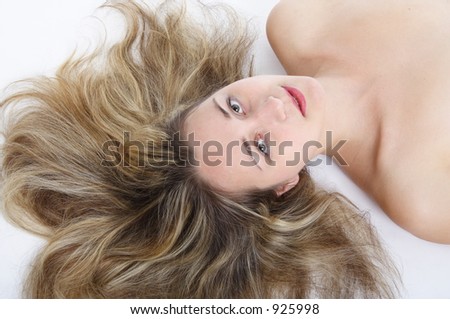 Portrait of a beautiful blond woman