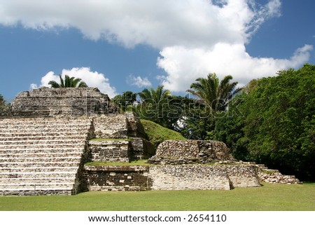 Vintage maya temple in Central America