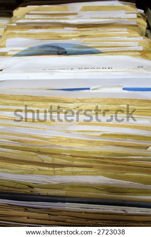 Dental Records in Filing Cabinet Drawer