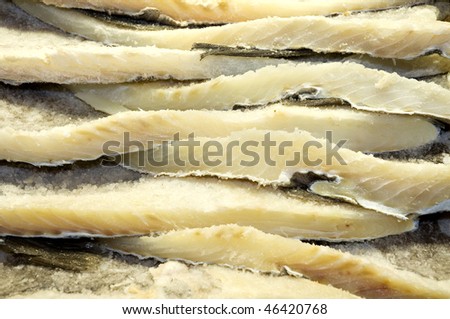 Close up shot of some salted fish
