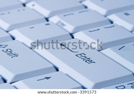 The keys of a laptop computer ready for a user
