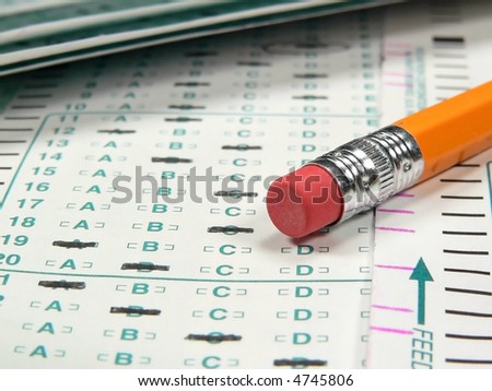 Test, examination, or quiz at a school and in a classroom