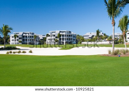 Retirement community condos on a resort golf course