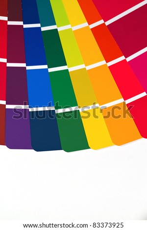 Paint swatches for selecting color for a home improvement project
