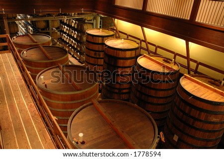 Interior of a winery in Sonoma, California
