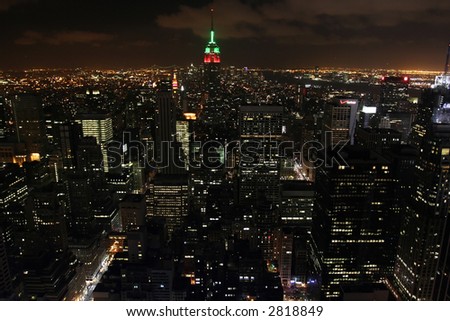 Night View of New York City from Empire State